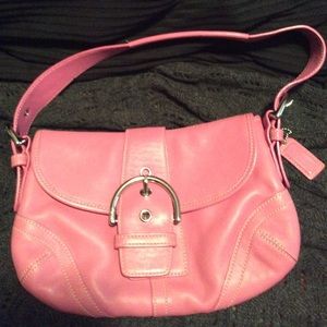 COACH SOHO HOBO PINK SATCHEL Preowned